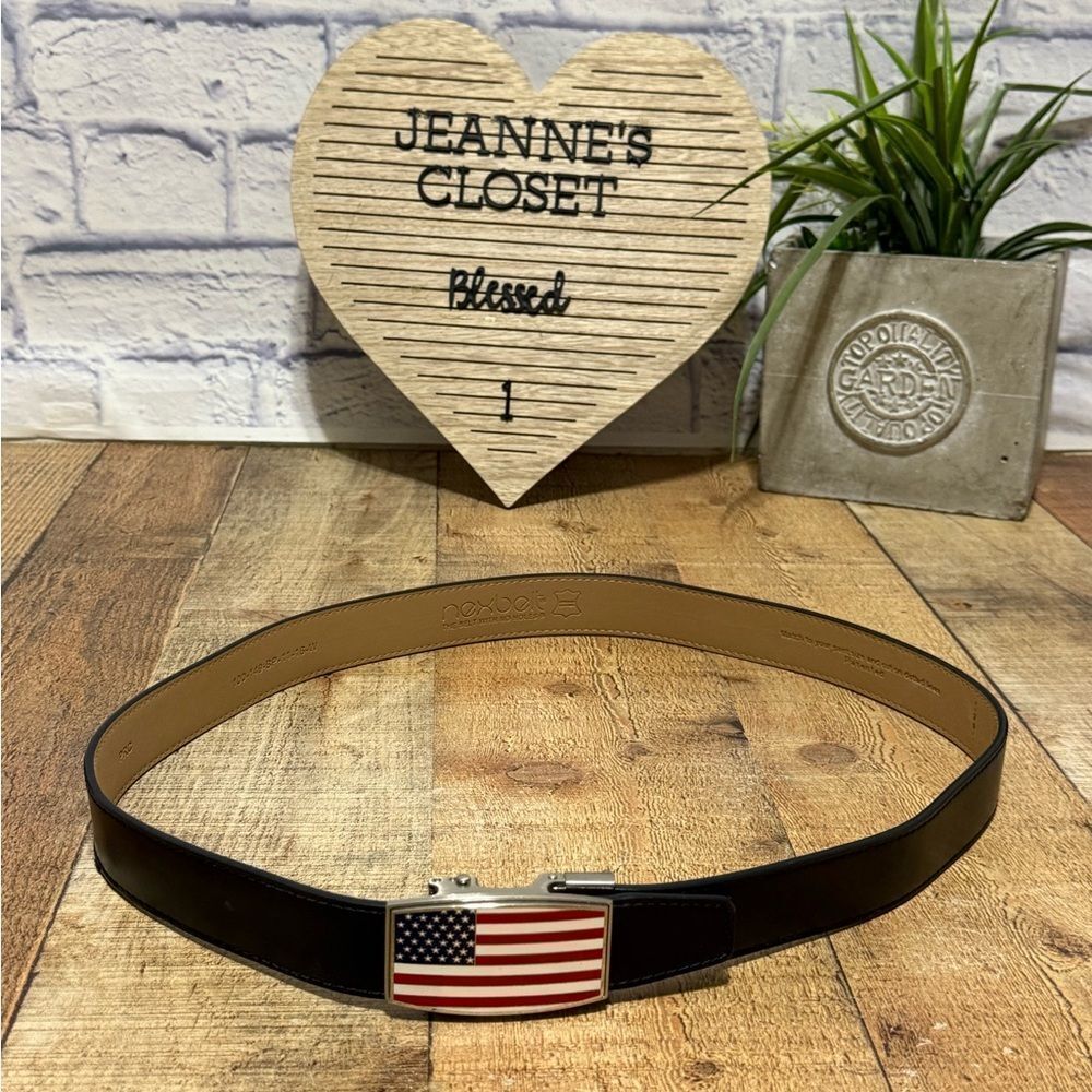 Nexbelt USA Flag Aston Black Golf Ratchet Belt